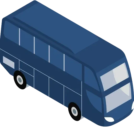 bus bleu